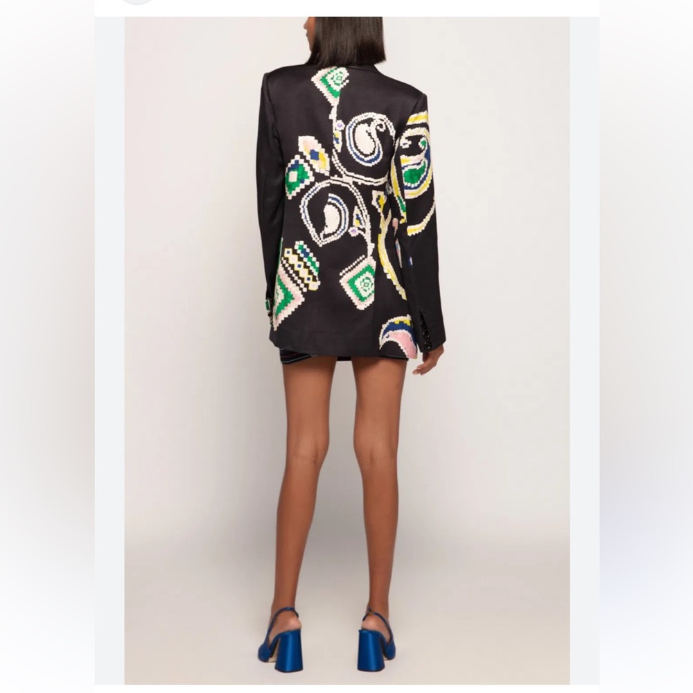 SAAKSHA & KINNI Black Paisely Blazer